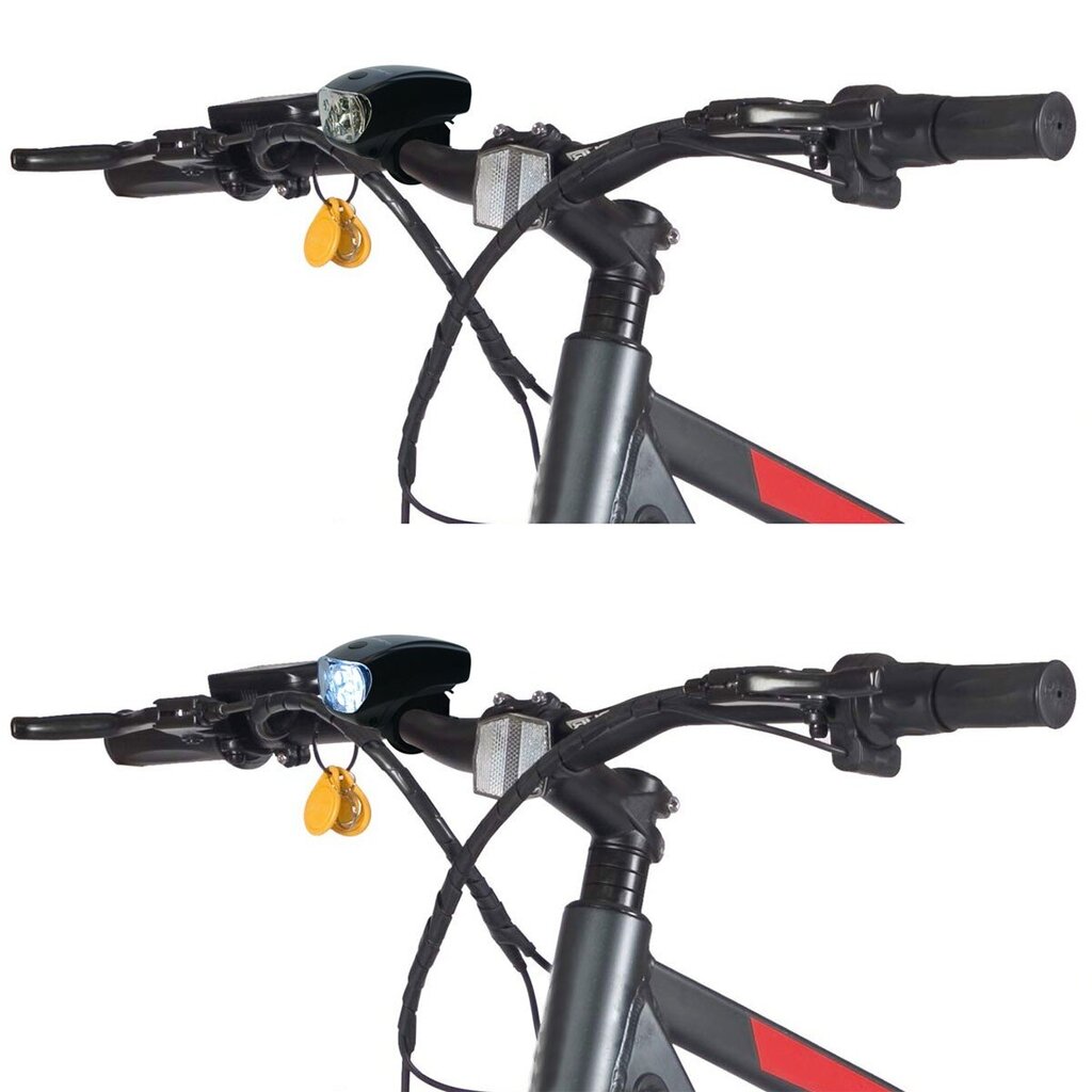 Priekšējo un aizmugurējo velosipēdu lukturu komplekts Dunlop cena un informācija | Velo lukturi un atstarotāji | 220.lv