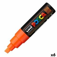 Marķieris POSCA PC-8K, oranžs, 6 gb. цена и информация | Принадлежности для рисования, лепки | 220.lv