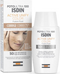 Isdin Fusion Fluid Active Unify Color Spf50+ 50ml cena un informācija | Sauļošanās krēmi | 220.lv