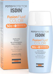 Isdin Fusion Fluid Color spf50+ 50ml цена и информация | Кремы от загара | 220.lv