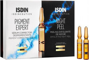 Сыворотка для лица в ампулах Isdin Isdinceutics Pigment Expert + Night Peel, 10 + 10 x 2 мл цена и информация | Сыворотки для лица, масла | 220.lv