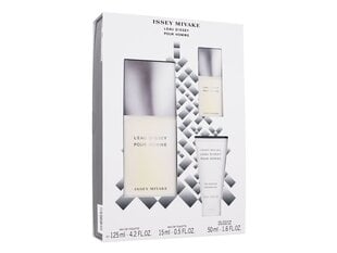 Набор Issey Miyake Men's L'Eau D'issey для мужчин: туалетная вода EDT, 125 мл + 15 мл + гель для душа, 50 мл цена и информация | Issey Miyake Духи, косметика | 220.lv