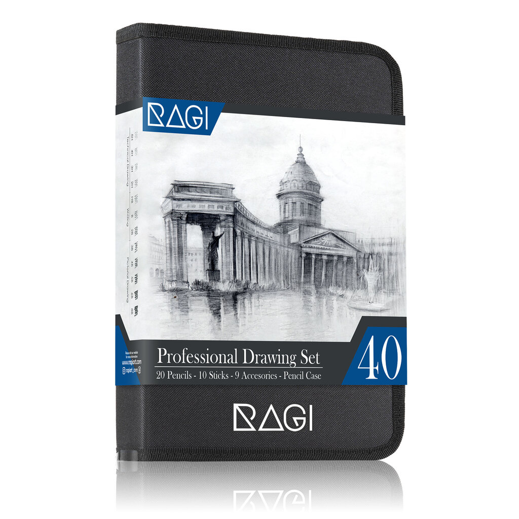 Profesionālo zīmuļu komplekts Ragi, 42 gab. цена и информация | Modelēšanas un zīmēšanas piederumi | 220.lv