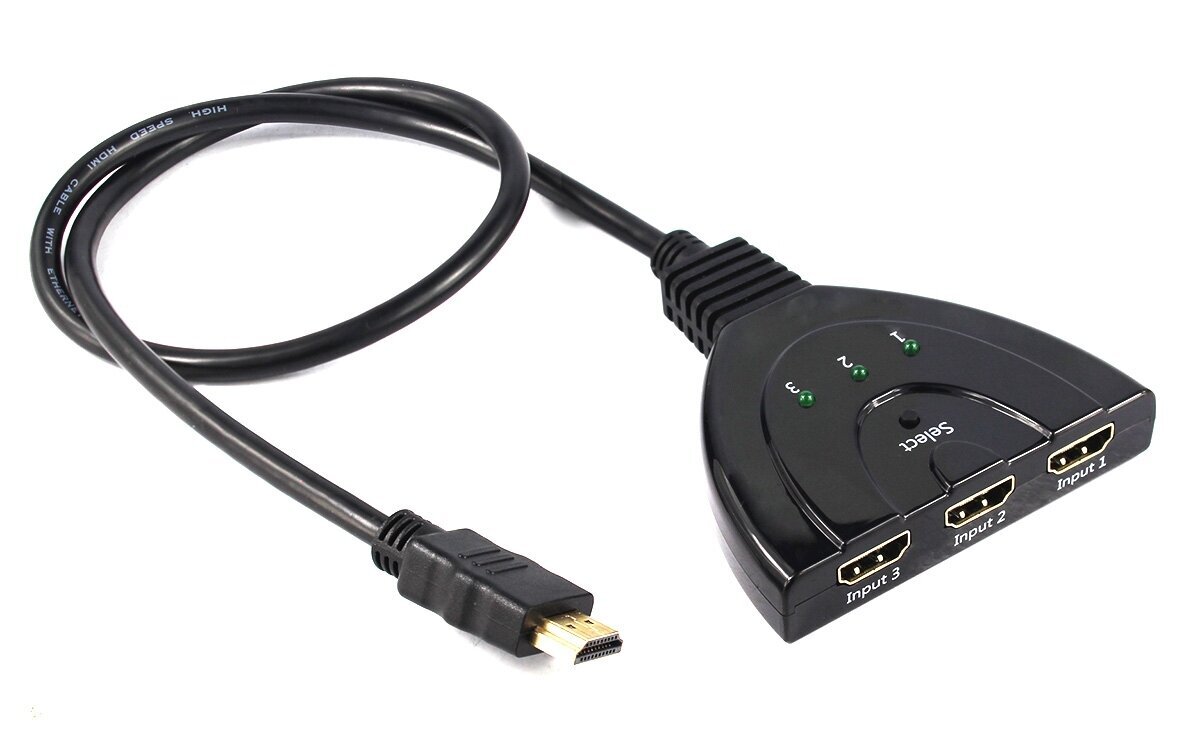 HDMI Sakotuvas 3in 1 izeja цена и информация | Adapteri un USB centrmezgli | 220.lv