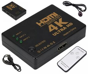 HDMI 4K slēdzis ar tālvadības pulti цена и информация | Адаптеры и USB разветвители | 220.lv