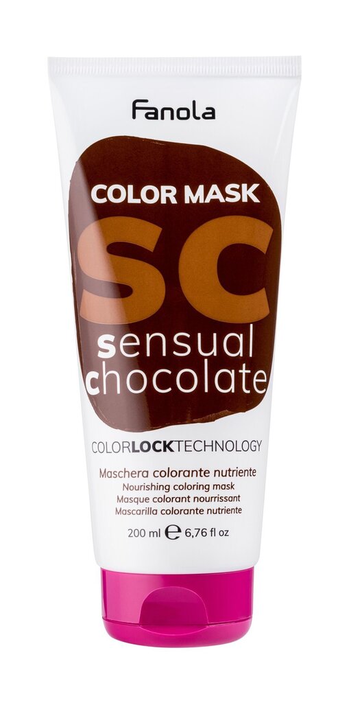 Krāsojoša matu maska Fanola color Mask Sensual Chocolate, 200 ml cena un informācija | Matu krāsas | 220.lv