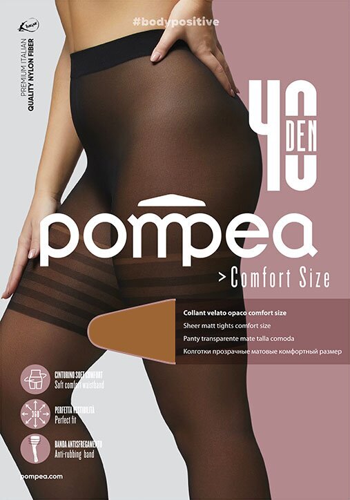 Zeķubikses sievietēm Pompea Comfort Size Ambrato, 40 DEN cena un informācija | Zeķubikses | 220.lv