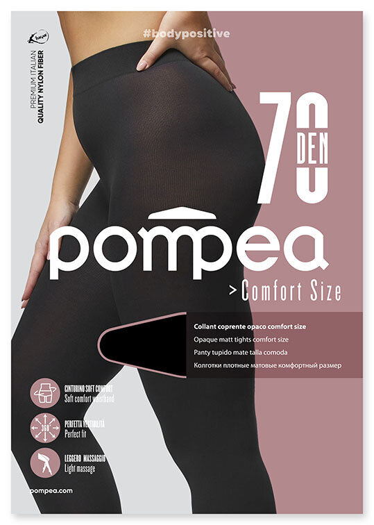 Zeķubikses sievietēm Pompea Comfort Size Nero, 70 DEN cena un informācija | Zeķubikses | 220.lv