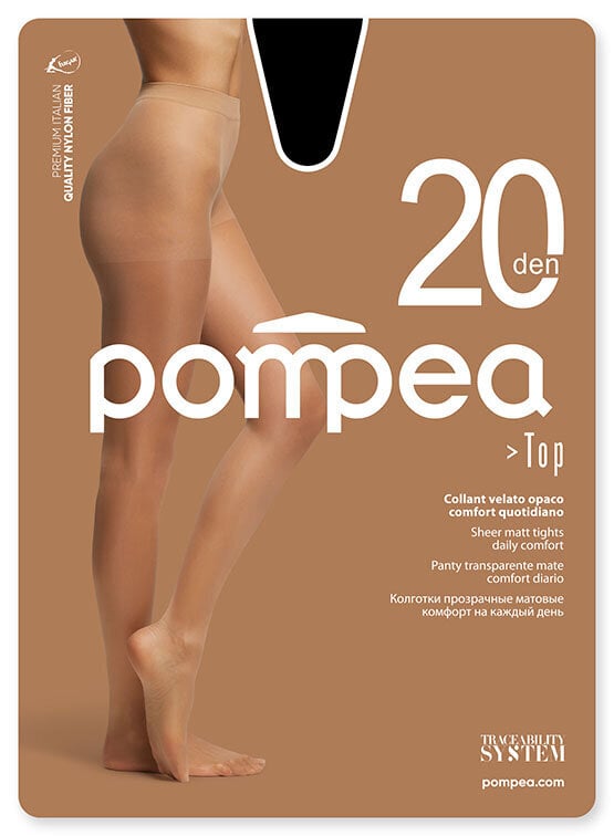 Zeķubikses sievietēm Pompea Top Nero, 20 DEN cena un informācija | Zeķubikses | 220.lv