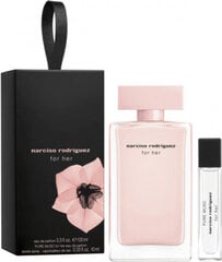 Narciso Rodriguez For Her Eau De Perfume Spray 100ml Set 2 Pieces cena un informācija | Sieviešu smaržas | 220.lv