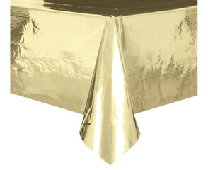 Folija galdauts, 137 x 274 cm, krāsa: zelts. 3154 cena un informācija | Vienreizējie trauki | 220.lv
