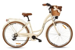 Велосипед Goetze 28 6SP с плетеной корзиной и вставкой, кремовый/коричневый цвет цена и информация | Велосипеды | 220.lv