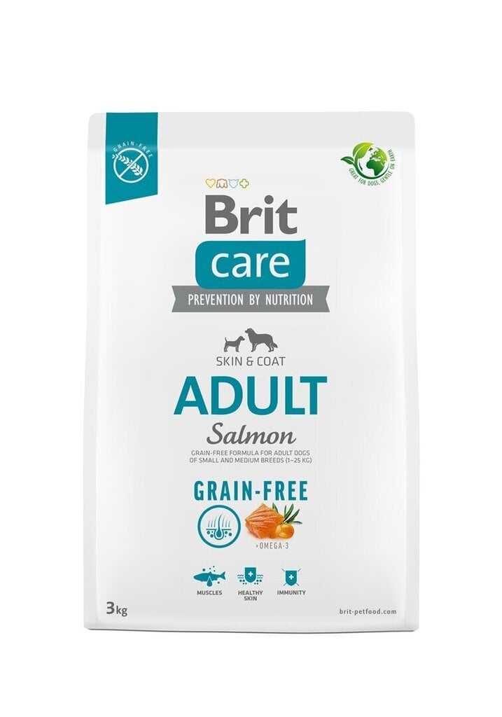 Brit Care Grain-free sausā barība mazo un vidējo šķirņu suņiem, 3 kg (jauns iepakojums) cena un informācija | Sausā barība suņiem | 220.lv