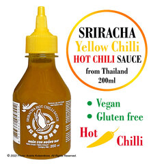 Srirača asā Čilli mērce no Dzelteniem Čilli, SRIRACHA Hot Chilli Sauce from Yellow Chilli, Flying Goose Brand, 200 ml. cena un informācija | Mērces | 220.lv