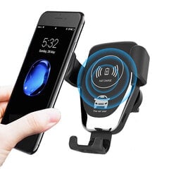 2in1 telefona turētājs un bezvadu lādētājs automašīnai; Mašīnas telefona turētājs un bezvadu lādētājs; Car phone holder and charger, LIVMAN D-01 cena un informācija | Auto turētāji | 220.lv