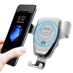 2in1 telefona turētājs un bezvadu lādētājs automašīnai; Mašīnas telefona turētājs un bezvadu lādētājs; Car phone holder and charger, LIVMAN D-01 цена и информация | Держатели для телефонов | 220.lv