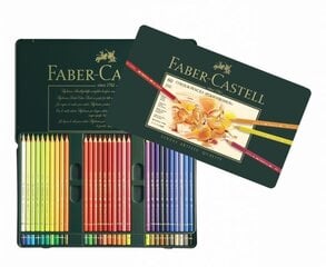 Zīmuļu komplekts metāla kārbā, Faber-Castell Polychromos, 60 krāsas cena un informācija | Modelēšanas un zīmēšanas piederumi | 220.lv