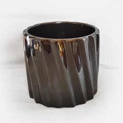 Keramikas puķu pods PIANO 13x12(A) cm, melns cena un informācija | Puķu podi | 220.lv