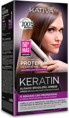 Kativa Matu Taisnošanas Līdzeklis Kativa Keratin Brasilian (3 pcs) цена и информация | Средства для укрепления волос | 220.lv
