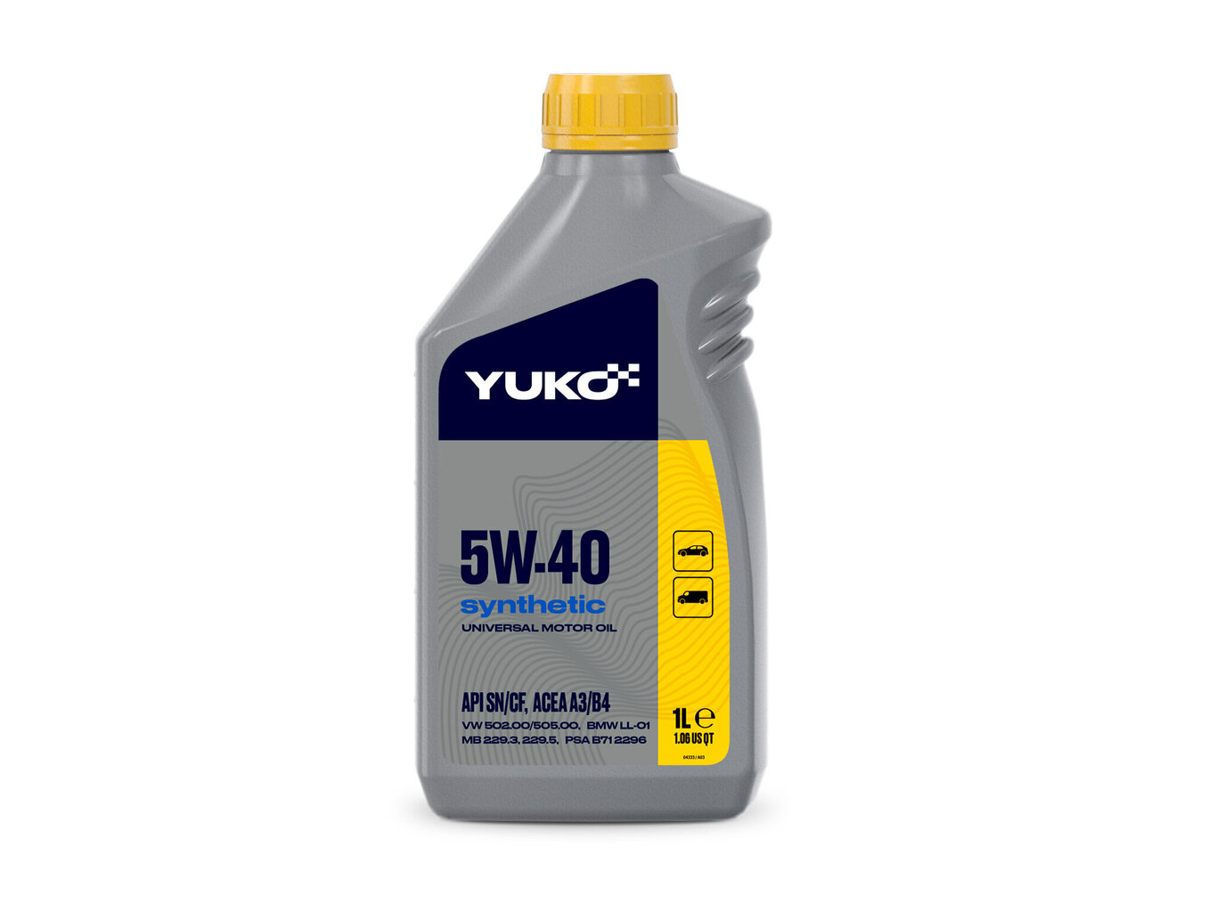 Yuko Synthetic sintētiskā motoreļļa, 5W-40, 1L cena un informācija | Motoreļļas | 220.lv