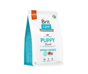 Brit Care Hypoallergenic sausā barība ar jēru jauniem kucēniem, 3 kg цена и информация | Сухой корм для собак | 220.lv