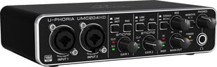 Аудио интерфейс Behringer UMC204HD цена и информация | Принадлежности для музыкальных инструментов | 220.lv