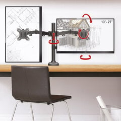 Настольное крепление Barkan M142T для монитора, 13"-27", 5x2 кг, 100x100 мм цена и информация | Кронштейны и крепления для телевизоров | 220.lv