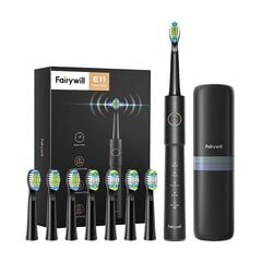 FairyWill Sonic toothbrush with head set and case FW-E11 (black) цена и информация | Электрические зубные щетки | 220.lv