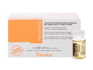 Увлажняющая сыворотка для волос Fanola Nutri Care Restructuring Leave-In Lotion, 12 x 12 мл цена и информация | Распылите крем-спрей на волосы на расстоянии 20-25 см, расчешите их расческой. | 220.lv