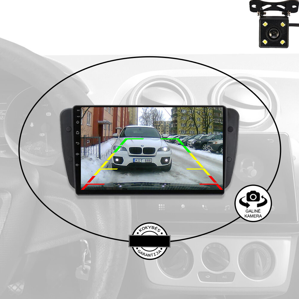 SEAT IBIZA 2009-13 Android multivides 9" ekrāns Auto radio GPS/WIFI/Bluetooth cena un informācija | Auto magnetolas, multimedija | 220.lv