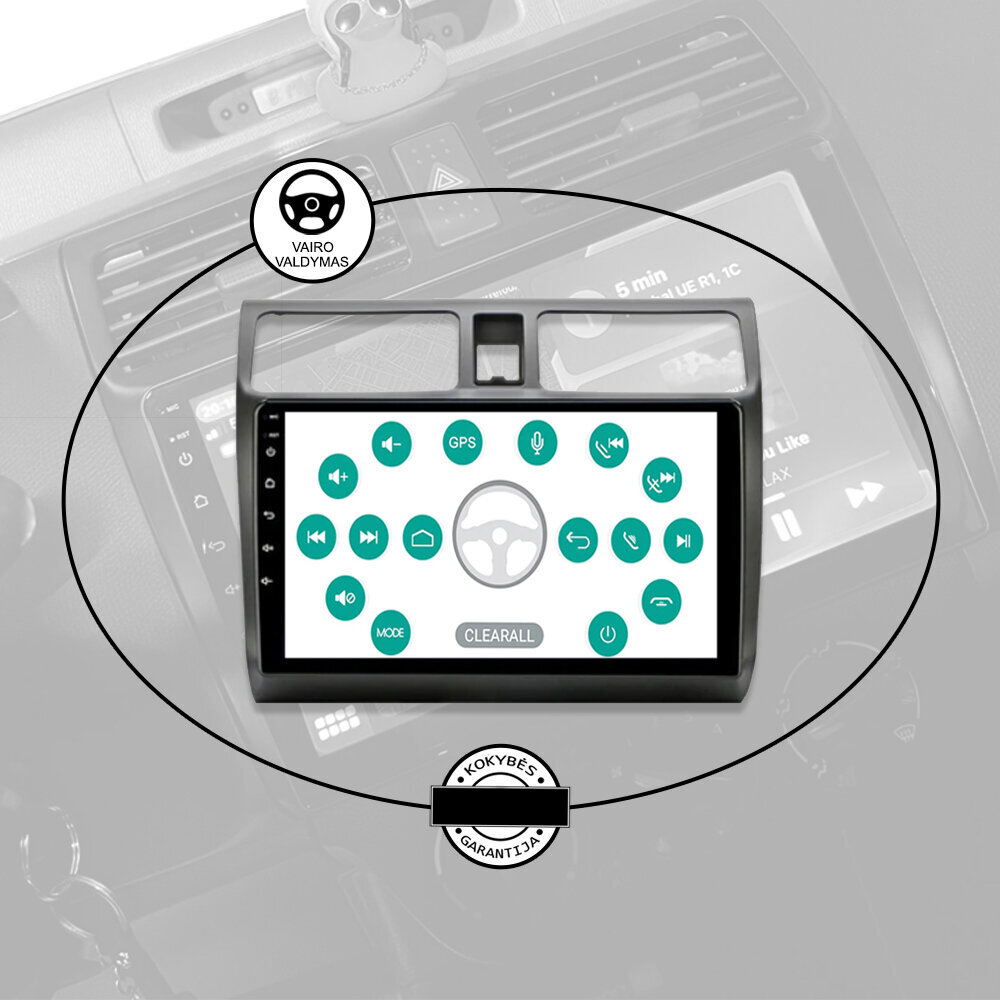 Suzuki Swift 2003-10 Android multivides planšetdators 10 collu ekrāns Autoradio GPS/WIFI/Bluetooth cena un informācija | Auto magnetolas, multimedija | 220.lv