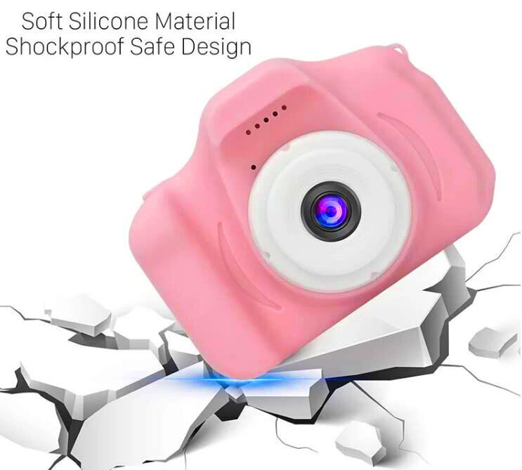 Bērnu fotoaparāts - digitālā kamera FantasyHome, rozā cena un informācija | Rotaļlietas meitenēm | 220.lv