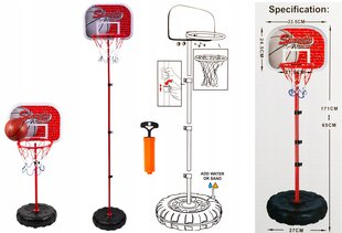 Basketbola komplekts līdz 171cm cena un informācija | Attīstošās rotaļlietas | 220.lv