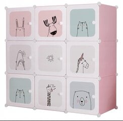 Модульный шкаф, розовый цена и информация | Шкафчики в детскую | 220.lv