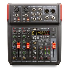 Vonyx VM-KG06 mūzikas mikseris 6 kanālu BT/DSP/USB interfeiss cena un informācija | Dj pultis | 220.lv