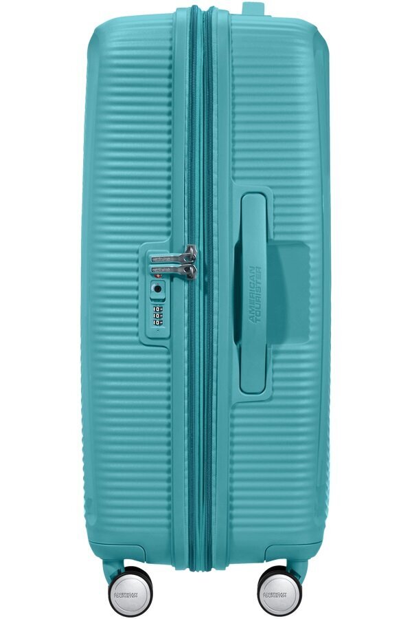 American Tourister lielais ceļojumu koferis Soundbox Spinner Expandable 77 cm, Turquise Tonic L cena un informācija | Koferi, ceļojumu somas | 220.lv