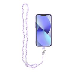 CRYSTAL DIAMOND kareklis telefonam / auklas garums 74cm (cilpā 37cm) / uz kakla - violeta цена и информация | Держатели для телефонов | 220.lv