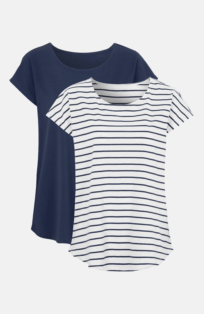 Cellbes sieviešu t-krekls ALMA, 2 gab, tumši zils svītrains cena un informācija | T-krekli sievietēm | 220.lv