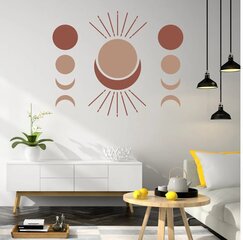 Vinila sienas uzlīmes Moon Phases Boho stila uzlīmes interjera dekors - 120 x 120 cm cena un informācija | Dekoratīvās uzlīmes | 220.lv