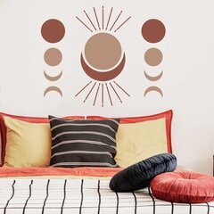 Vinila sienas uzlīmes Moon Phases Boho stila uzlīmes interjera dekors - 120 x 120 cm cena un informācija | Dekoratīvās uzlīmes | 220.lv