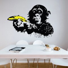 Виниловая наклейка на стену Banksy обезьяна с бананом Граффити декор интерьера - 100 х 68 см цена и информация | Декоративные наклейки | 220.lv