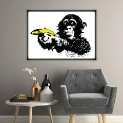 Sienas plakāts Banksy Banana Monkey plakāts Grafiti interjera dekors - 100 x 68 cm cena un informācija | Dekoratīvās uzlīmes | 220.lv