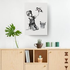 Sienas plakāts Banksy Graffiti Boy Interjera dekors - 100 x 71 cm цена и информация | Декоративные наклейки | 220.lv