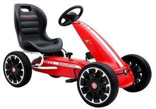 Pedāļu kartings Gokart Abarth, sarkans cena un informācija | Rotaļlietas zēniem | 220.lv