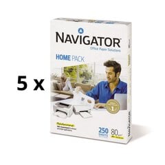 Papīrs Navigator Universal, A5, 80 g/m2, 500 lapu pakete 5 gab. cena un informācija | Burtnīcas un papīra preces | 220.lv