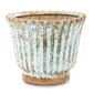 Keramikas puķu pods 20x17(A) cm, zaļš/brūns cena un informācija | Puķu podi | 220.lv