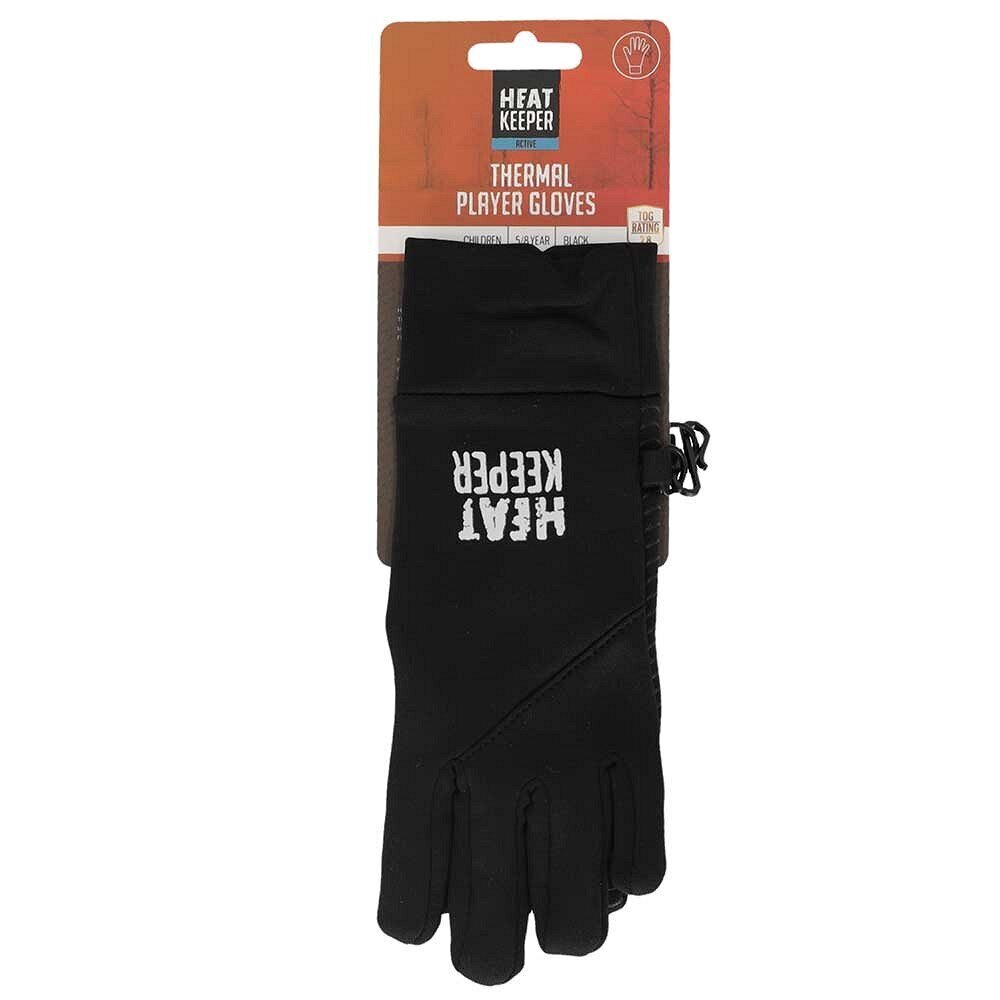 Cimdi bērniem Thermal player gloves Heat Keeper, melni цена и информация | Ziemas apģērbs bērniem | 220.lv