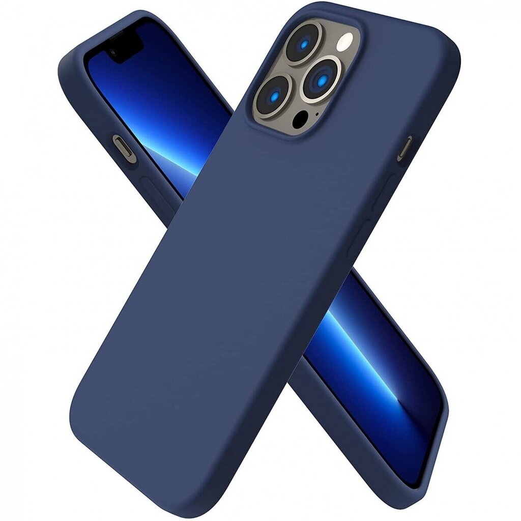 Mocco Ultra Slim Soft Matte 0.3 mm Matēts Silikona Apvalks Priekš Apple iPhone 14 Pro Tumši zils cena un informācija | Telefonu vāciņi, maciņi | 220.lv