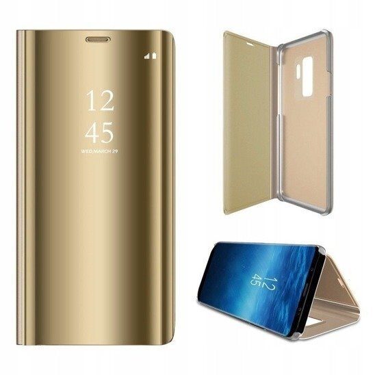 Mocco Clear View Cover Case Grāmatveida Maks Telefonam Samsung Galaxy A22 5G Zeltains cena un informācija | Telefonu vāciņi, maciņi | 220.lv
