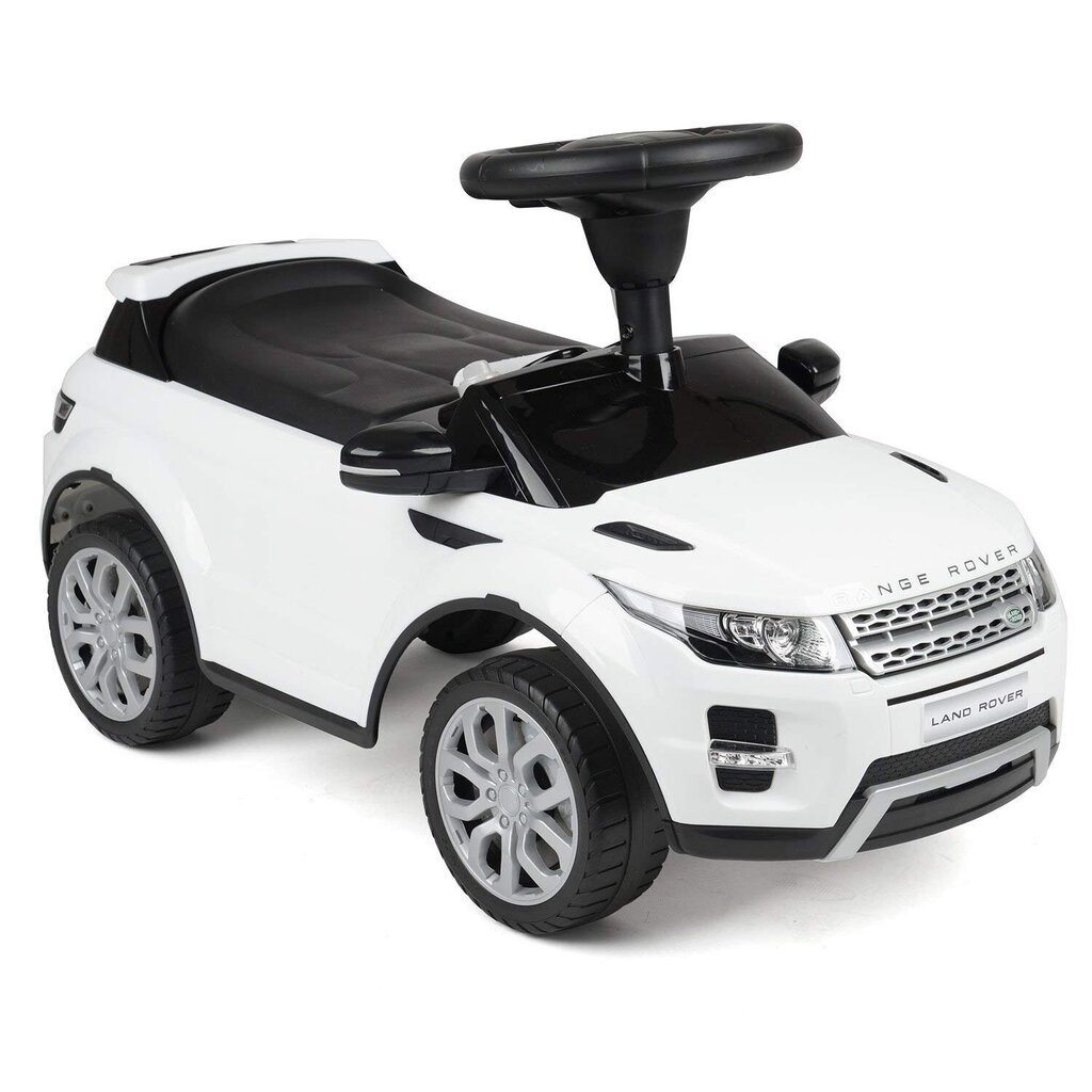 Bērnu stumjamā mašīna ar mūziku Range Rover Evoque, balta cena un informācija | Rotaļlietas zīdaiņiem | 220.lv